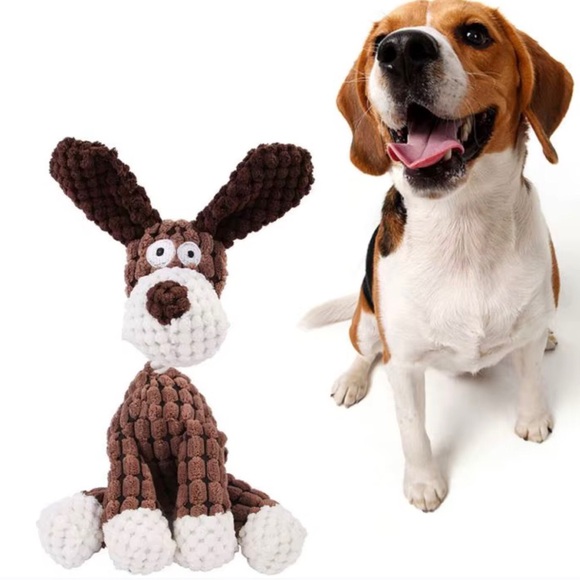 2/$20 Brown and White Dog Plush Toy - Picture 1 of 6